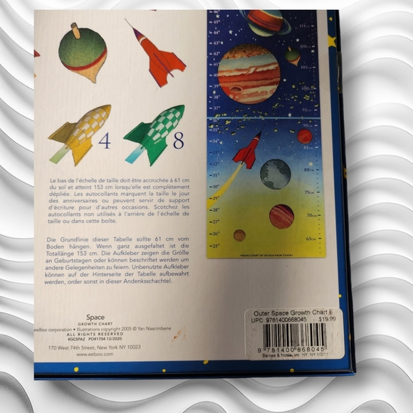 **EEBOO** keepsake growth chart with 22 stickers NWT - Picture 4 of 6